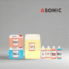 ASONIC AS-MIX ultrasonic multipurpose cleaning solution, versatile detergent for industrial, lab and workshop use.