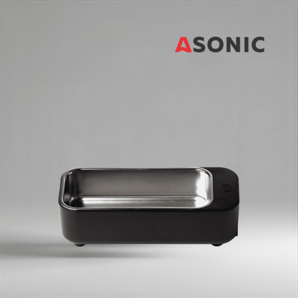 ASONIC HOME-450black kompaktowa kąpiel ultradźwiękowa, wydajne urządzenie do czyszczenia biżuterii, okularów i zegarków.