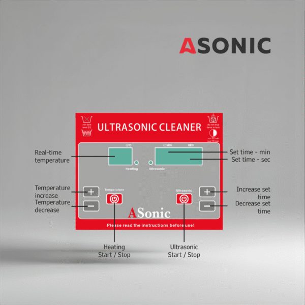 ASONIC PRO-20 wanna ultradźwiękowa do użytku domowego, kompaktowy system przeznaczony do biżuterii i okularów.