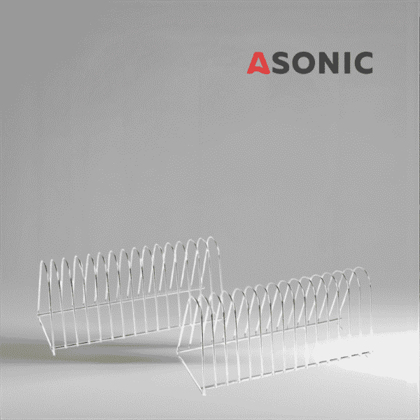 Akcesorium ASONIC Vinyl Hold-15, wytrzymały uchwyt do bezpiecznego czyszczenia do 15 płyt winylowych w myjkach ultradźwiękowych.
