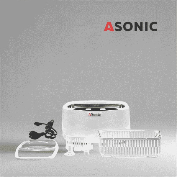 Myjka ultradźwiękowa ASONIC HOME-2500, wszechstronne urządzenie do czyszczenia okularów, biżuterii i przyborów domowych.