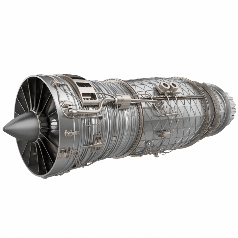 Silnik samolotu pokazujący