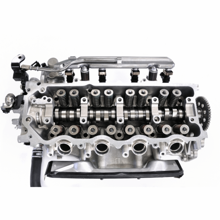 Duży silnik samochodowy częściowo odsłonięty