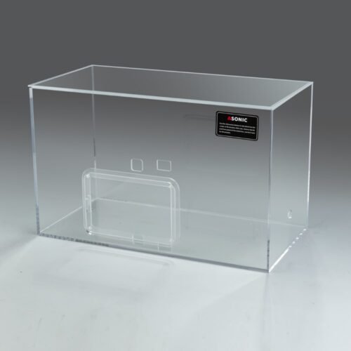 Skrzynka wyciszająca ASONIC do myjek ultradźwiękowych o pojemności 3 l sprzedawana oddzielnie lub razem z urządzeniem czyszczącym.